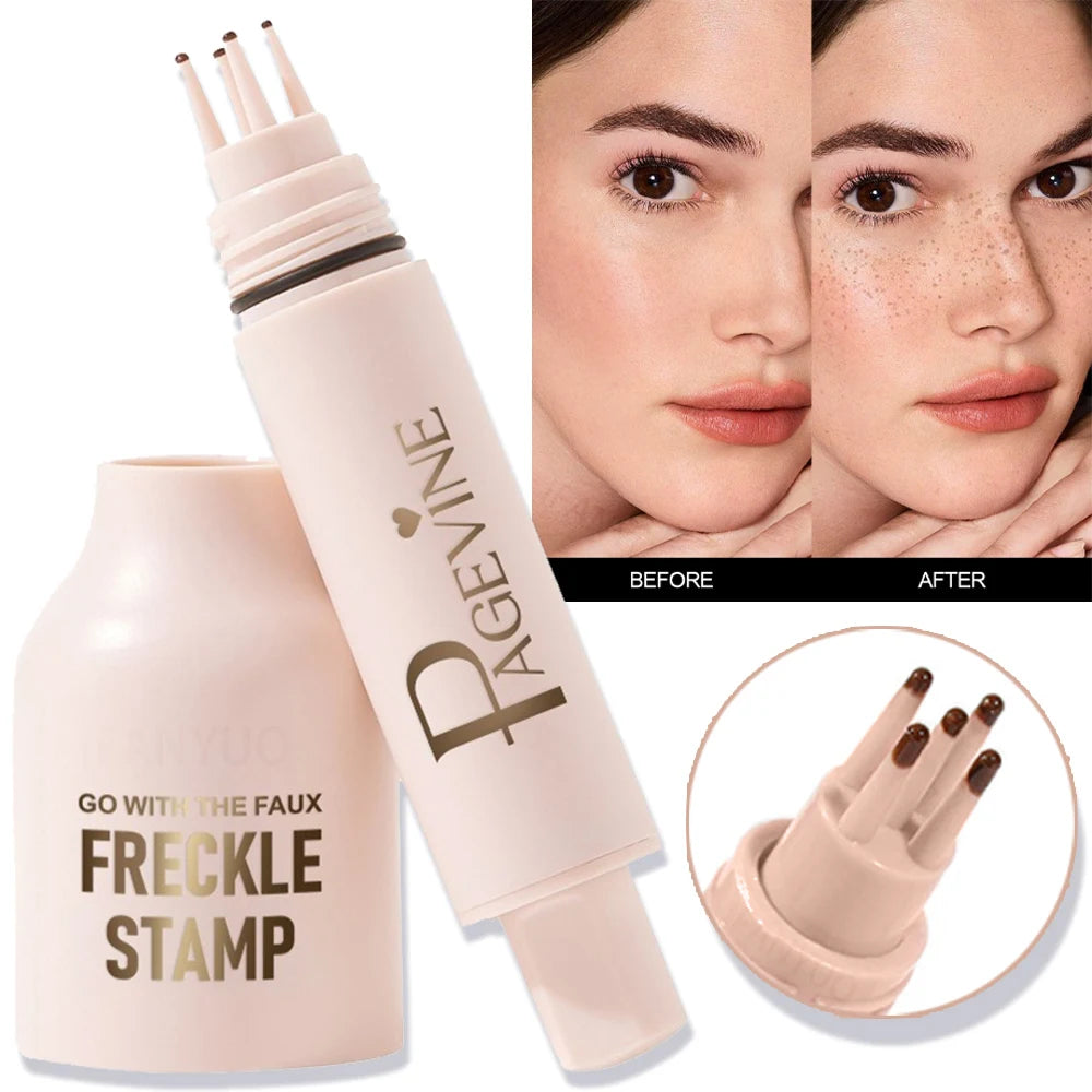 Five Point Freckle Stamp Pen Liquid Air Cushion Natural-Look Lifelike Freckle Quick-Dry Dot Spot Mole Effortless Lasting Makeup-220ca39c6ddf606633785bb89b06d67e