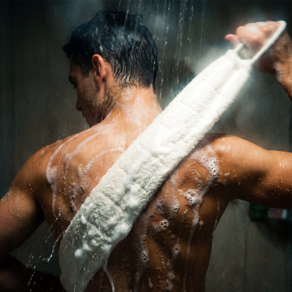 Men's Super Body Wash Infused Back Scrubber-Men's Super Body Wash Infused Back Scrubber