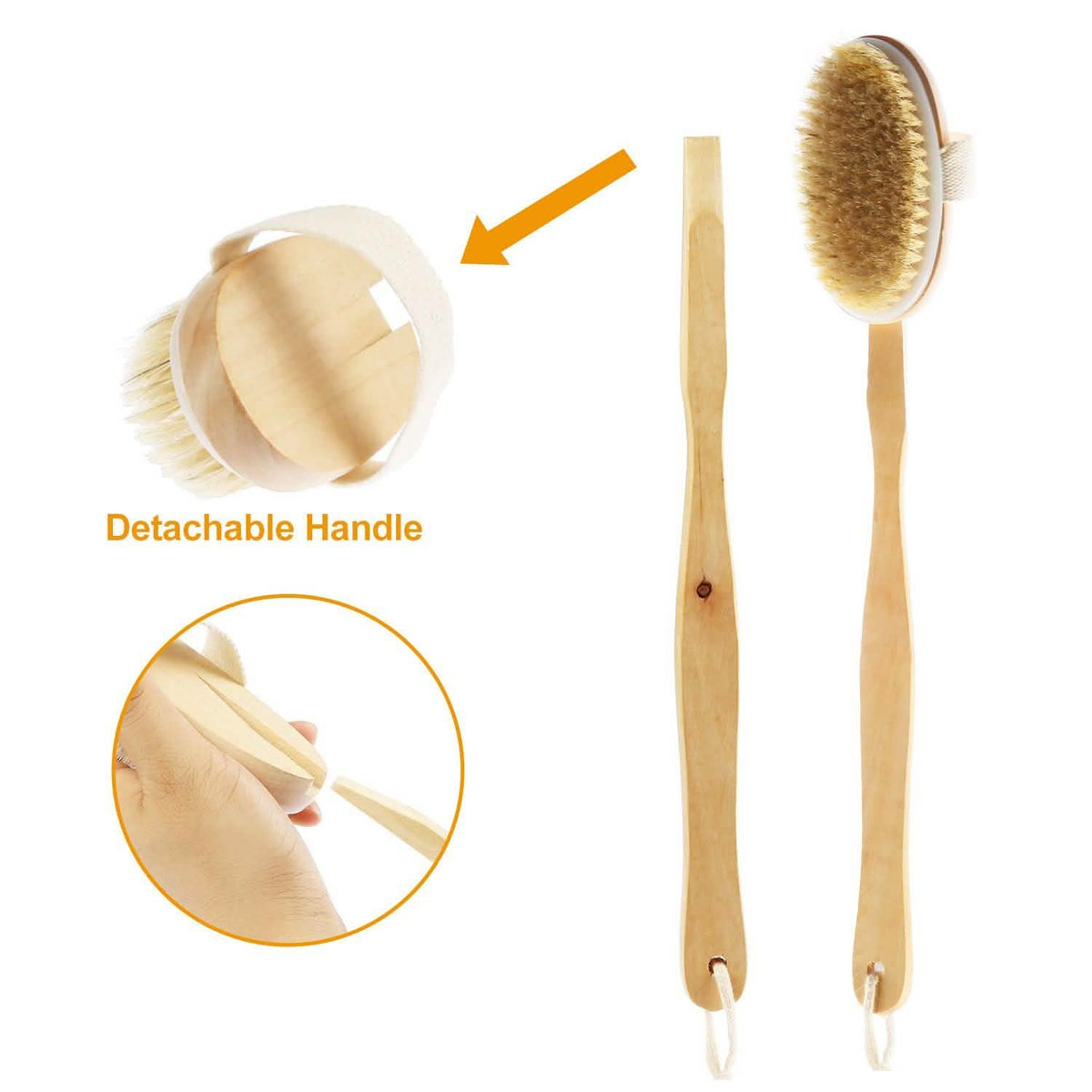 Bath Brush 15" Shower Body Back Scrubber-Bath Brush 15" Shower Body Back Scrubber
