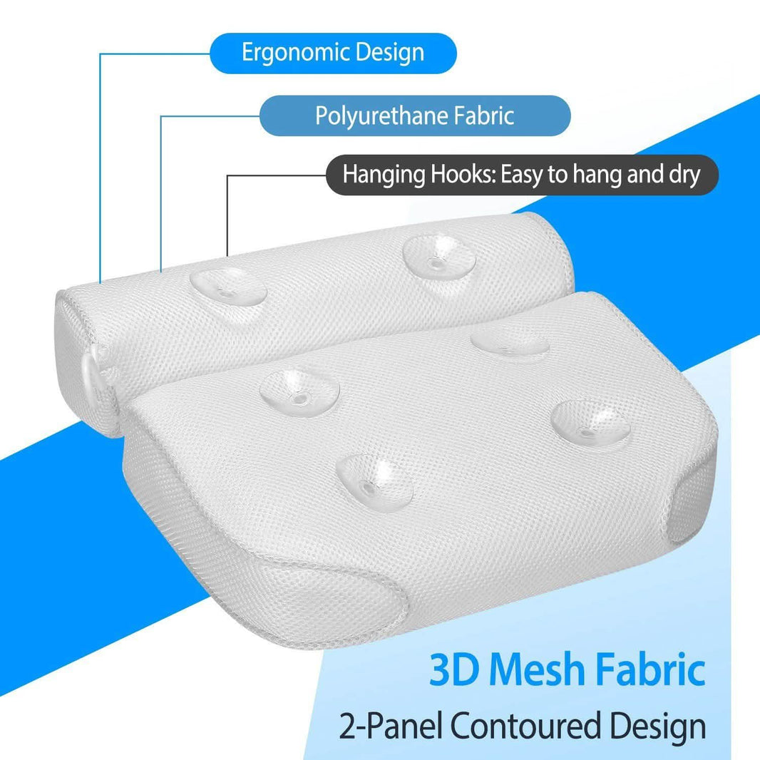 Bathtub Pillow Suction Cup Bath Pillow Air Mesh-Bathtub Pillow Suction Cup Bath Pillow Air Mesh