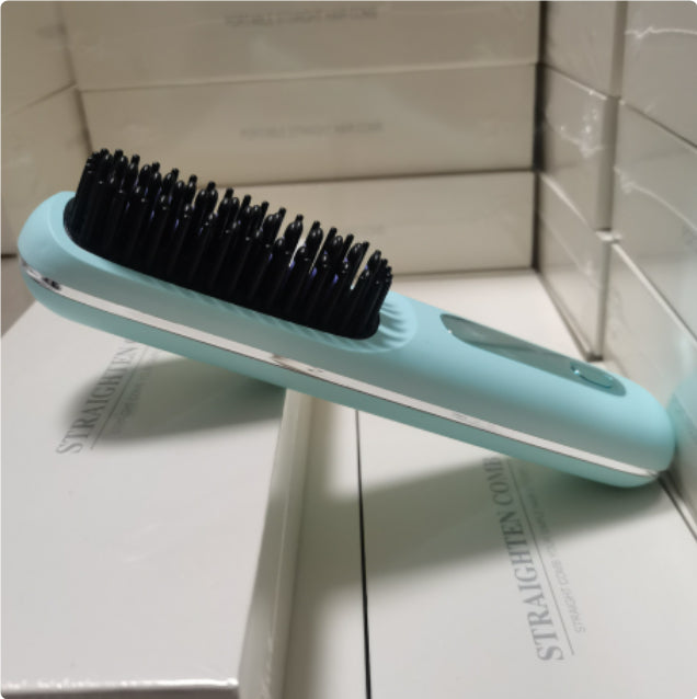 2 In 1 Straight Hair Comb Wireless Hair Straightener Brush Hair Fast Heating Portable Hot Curler USB Charging-bef0da4be942691bd1fed28168818433