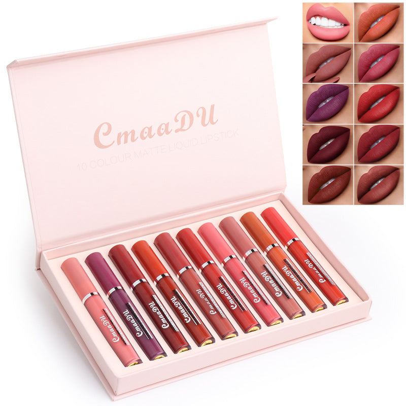 Women's Non-stick Cup Waterproof Matte Lipstick-239a93f528defb87e219a46226532c6c