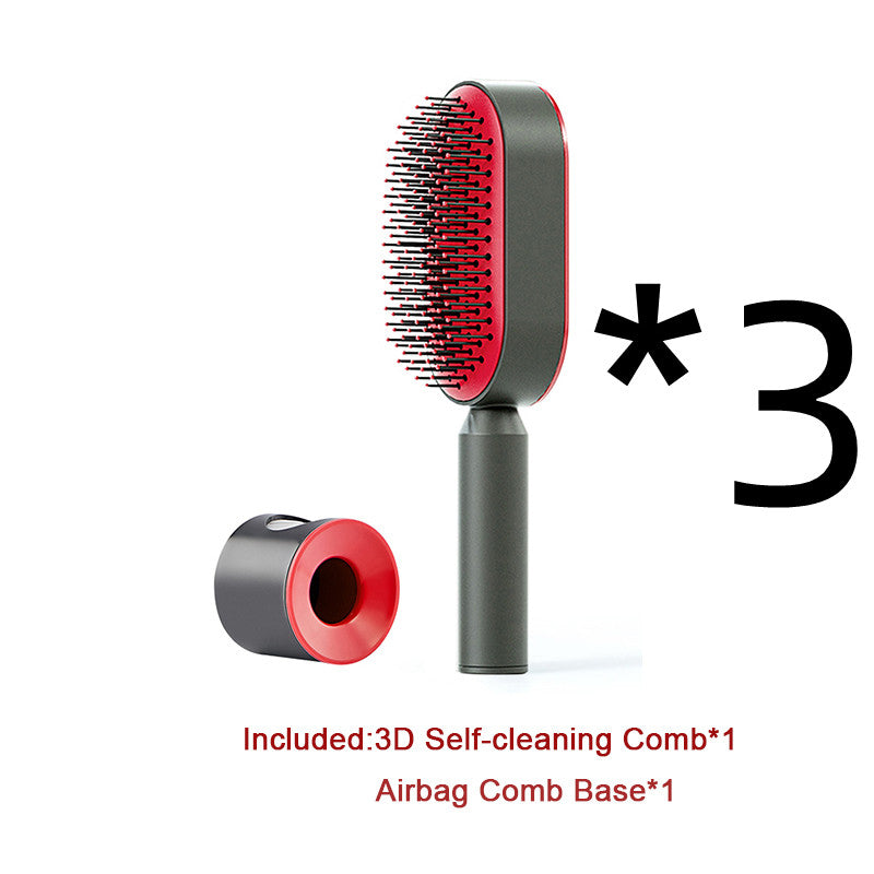 Self Cleaning Hair Brush For Women One-key Cleaning Hair Loss Airbag Massage Scalp Comb Anti-Static Hairbrush-14f84a77d670bd6d63df894e6a862b6a