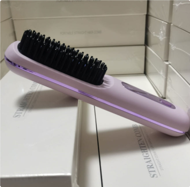 2 In 1 Straight Hair Comb Wireless Hair Straightener Brush Hair Fast Heating Portable Hot Curler USB Charging-71323d90890de8fec2b96261cef2cb6f