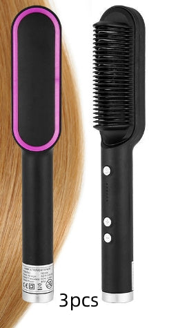 New 2 In 1 Hair Straightener Hot Comb Negative Ion Curling Tong Dual-purpose Electric Hair Brush-c6353a218ce42f9747ba7bf6a36bcb59