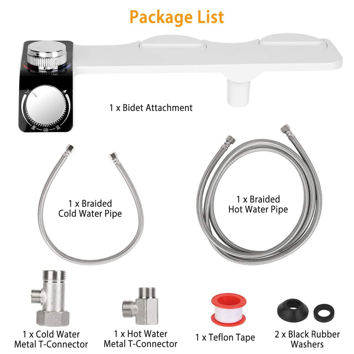 Bidet Attachment Non-Electric Fresh Water Sprayer with Self Cleaning Dual Nozzle-Bidet Attachment Non-Electric Fresh Water Sprayer with Self Cleaning Dual Nozzle