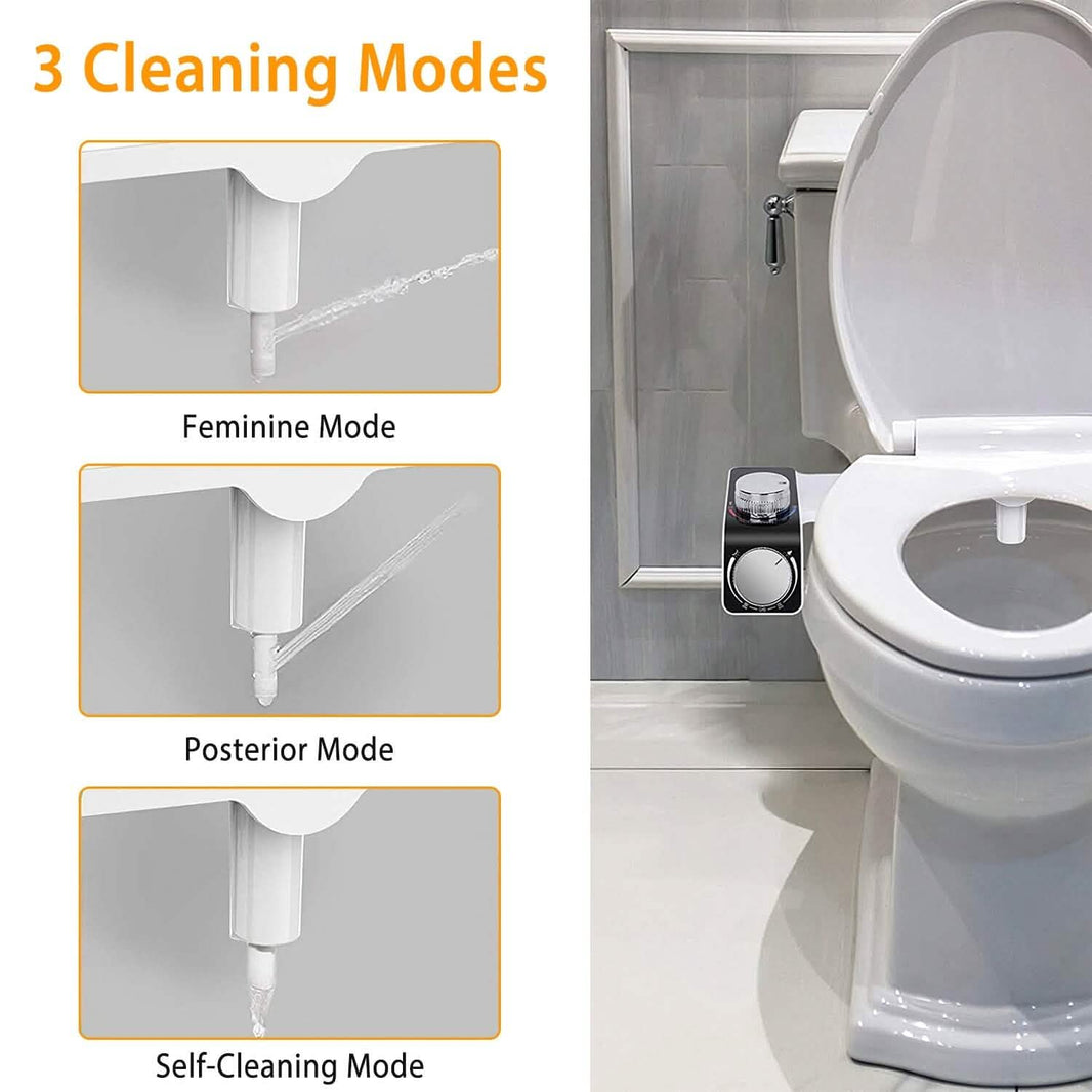 Bidet Attachment Non-Electric Fresh Water Sprayer with Self Cleaning Dual Nozzle-Bidet Attachment Non-Electric Fresh Water Sprayer with Self Cleaning Dual Nozzle