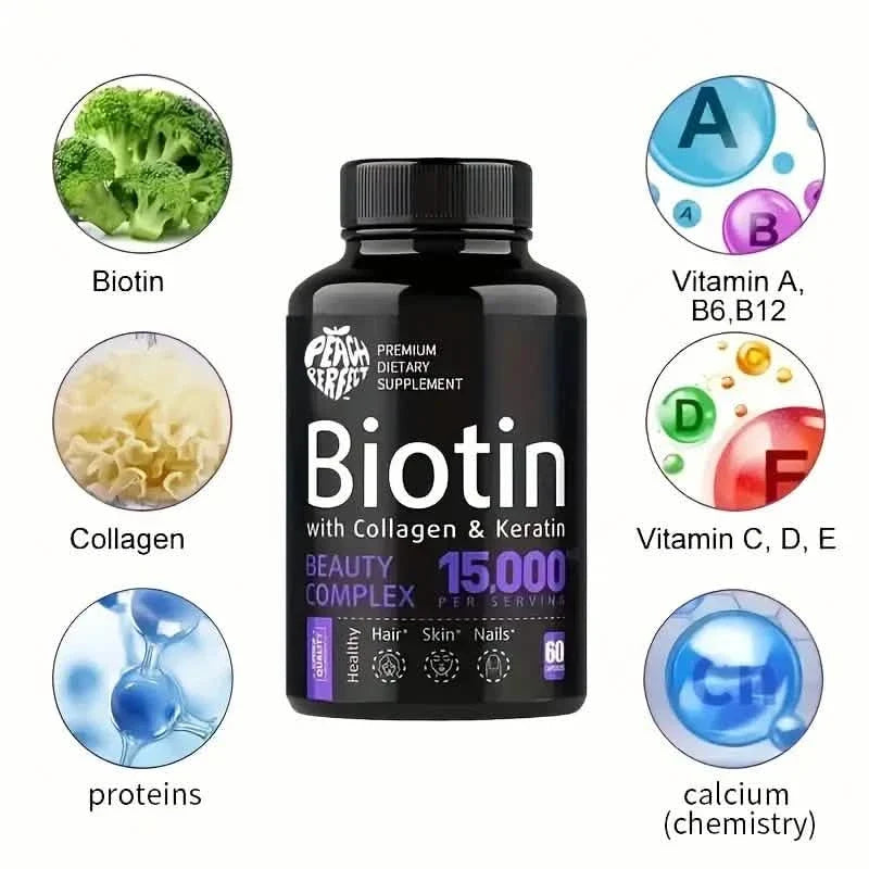 Biotin Capsules Multivitamin Collagen Keratin Supplement Hair Skin And Nail Vitamin-Biotin Capsules Multivitamin Collagen Keratin Supplement Hair Skin And Nail Vitamin