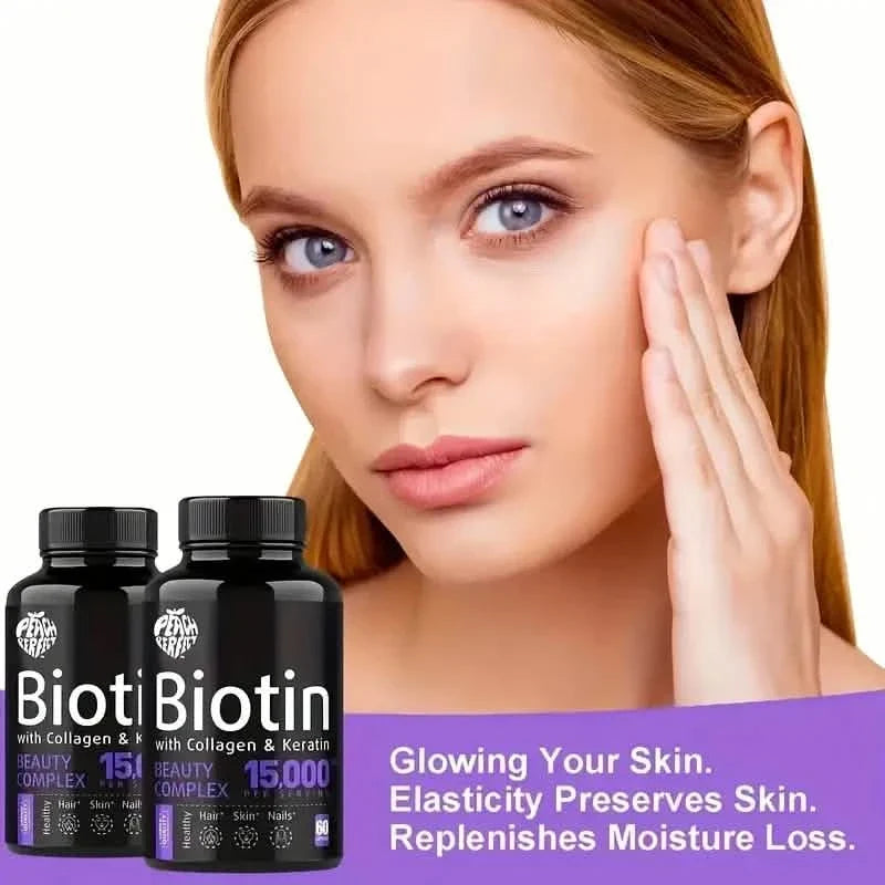 Biotin Capsules Multivitamin Collagen Keratin Supplement Hair Skin And Nail Vitamin-Biotin Capsules Multivitamin Collagen Keratin Supplement Hair Skin And Nail Vitamin