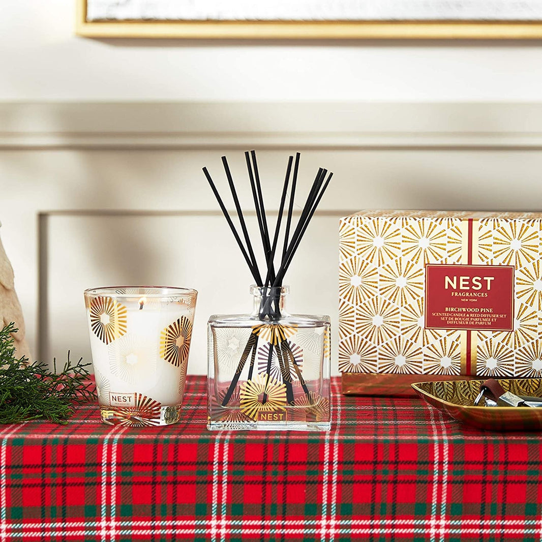 Nest New York Birchwood Pine Classic Candle & Reed Diffuser Set-Nest New York Birchwood Pine Classic Candle & Reed Diffuser Set
