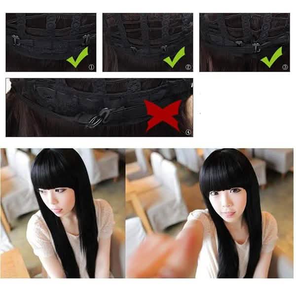 Black Long Straight Full Hair Wig Cosplay-Black Long Straight Full Hair Wig Cosplay