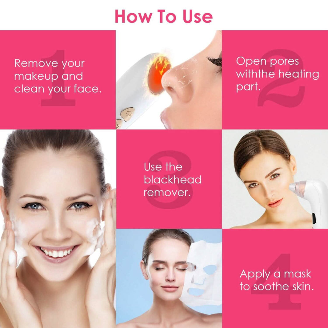Blackhead Vacuum Remover Electric Blackhead Comedone Extractor-Blackhead Vacuum Remover Electric Blackhead Comedone Extractor