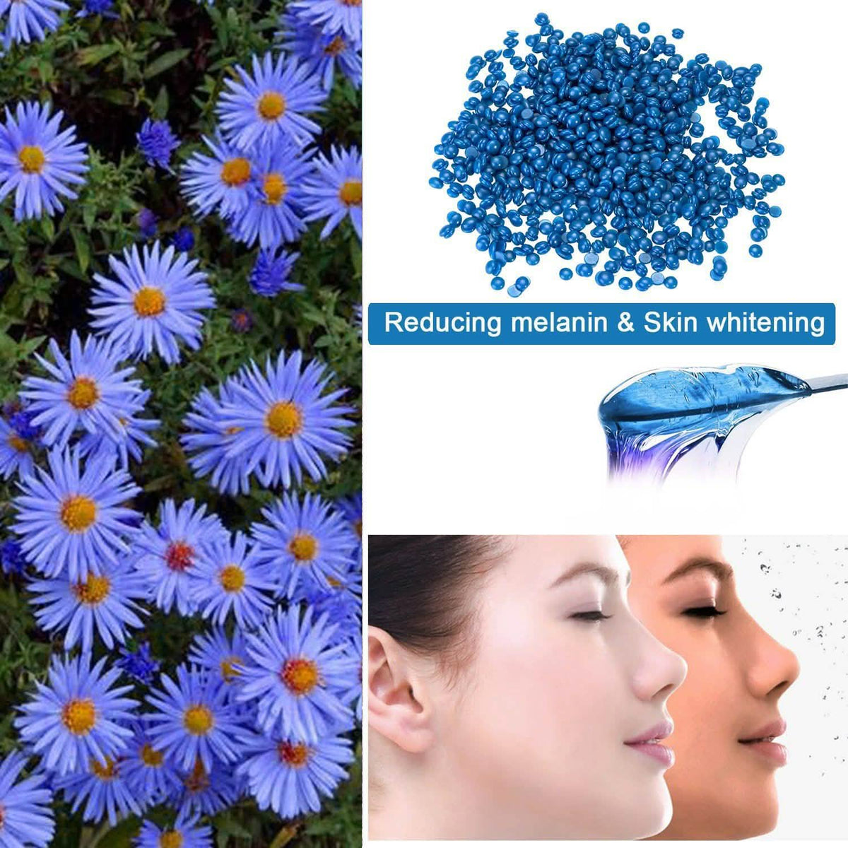 Blue Hard Wax Beans Painless Hair Removal-Blue Hard Wax Beans Painless Hair Removal