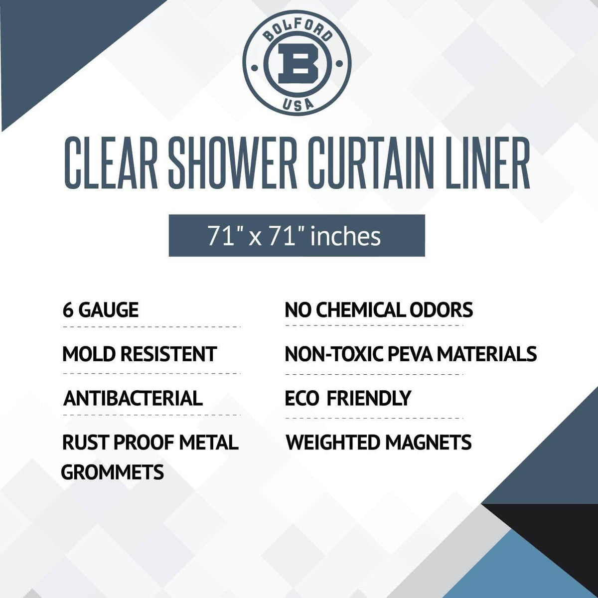 Bolford Shower Curtain & Rod Set-Bolford Shower Curtain & Rod Set