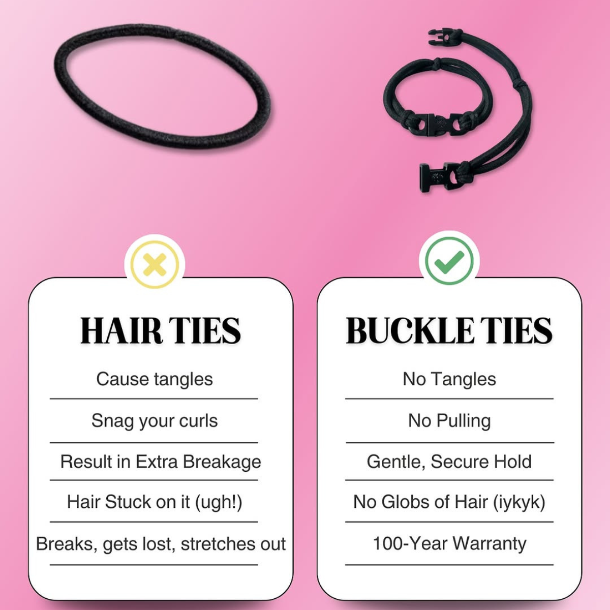 Buckle Hair Tie Elastics – Quick-Release, Snag-Free, Zero Tangles-Buckle Hair Tie Elastics – Quick-Release, Snag-Free, Zero Tangles
