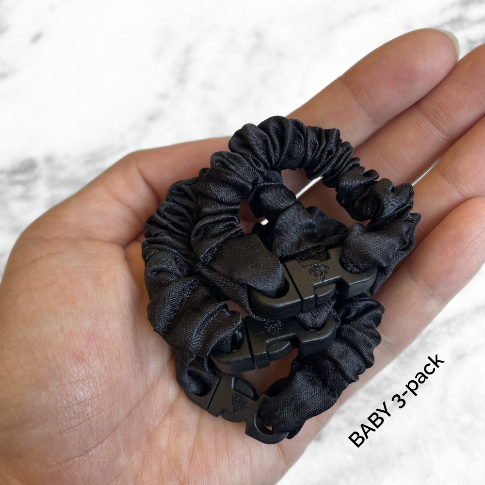 BABY 3-Pack Buckle Scrunchies Bundle - No Snagging, No Tangles-BABY 3-Pack Buckle Scrunchies Bundle - No Snagging, No Tangles