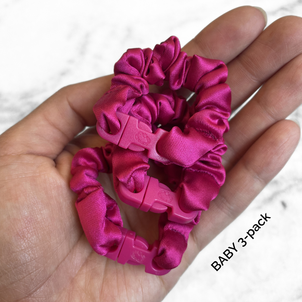 BABY 3-Pack Buckle Scrunchies Bundle - No Snagging, No Tangles-BABY 3-Pack Buckle Scrunchies Bundle - No Snagging, No Tangles