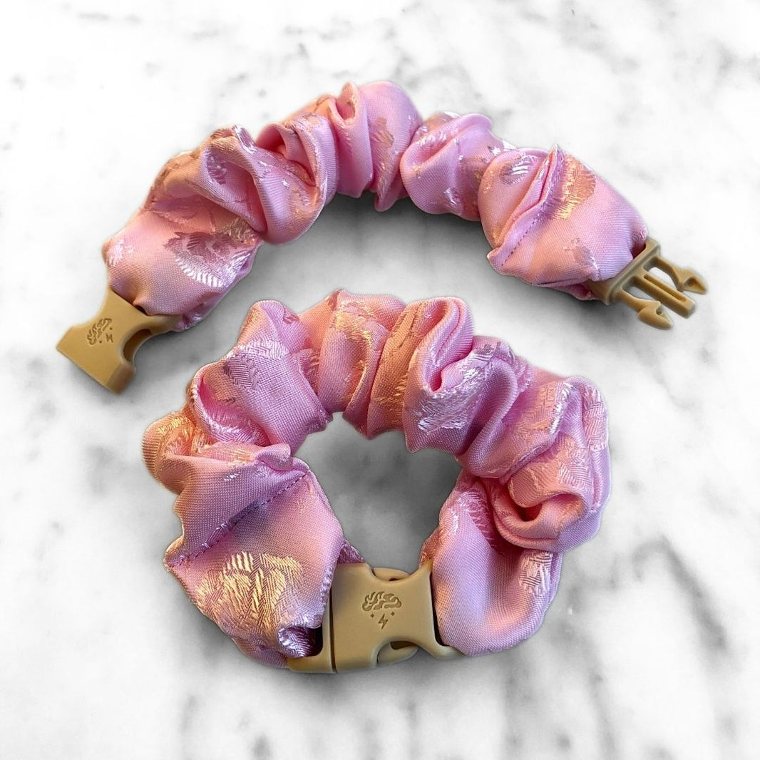 Empress Pink Buckle Scrunchie - Lunar New Year Áo Dài - No Snagging, No Tangles-Empress Pink Buckle Scrunchie - Lunar New Year Áo Dài - No Snagging, No Tangles