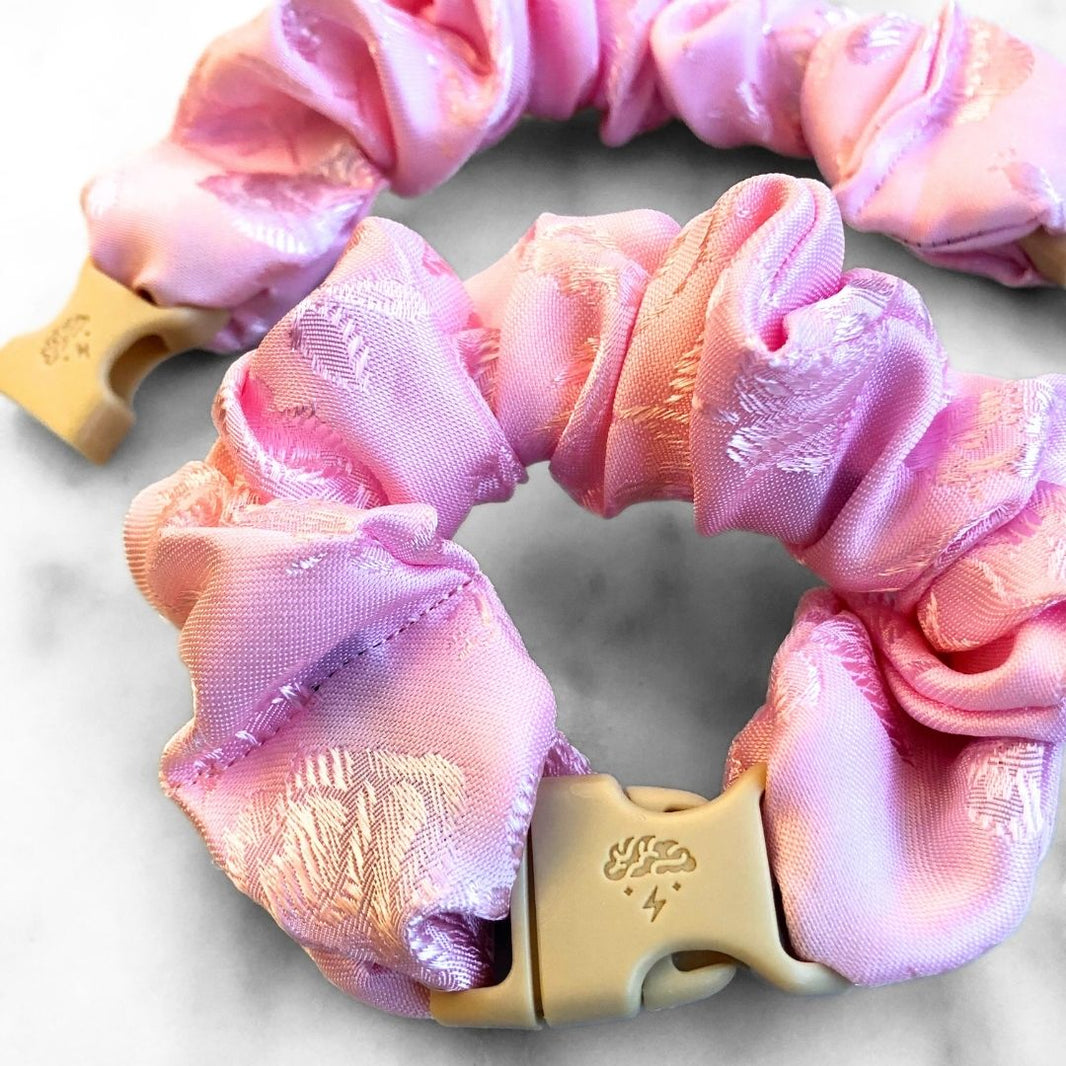 Empress Pink Buckle Scrunchie - Lunar New Year Áo Dài - No Snagging, No Tangles-Empress Pink Buckle Scrunchie - Lunar New Year Áo Dài - No Snagging, No Tangles