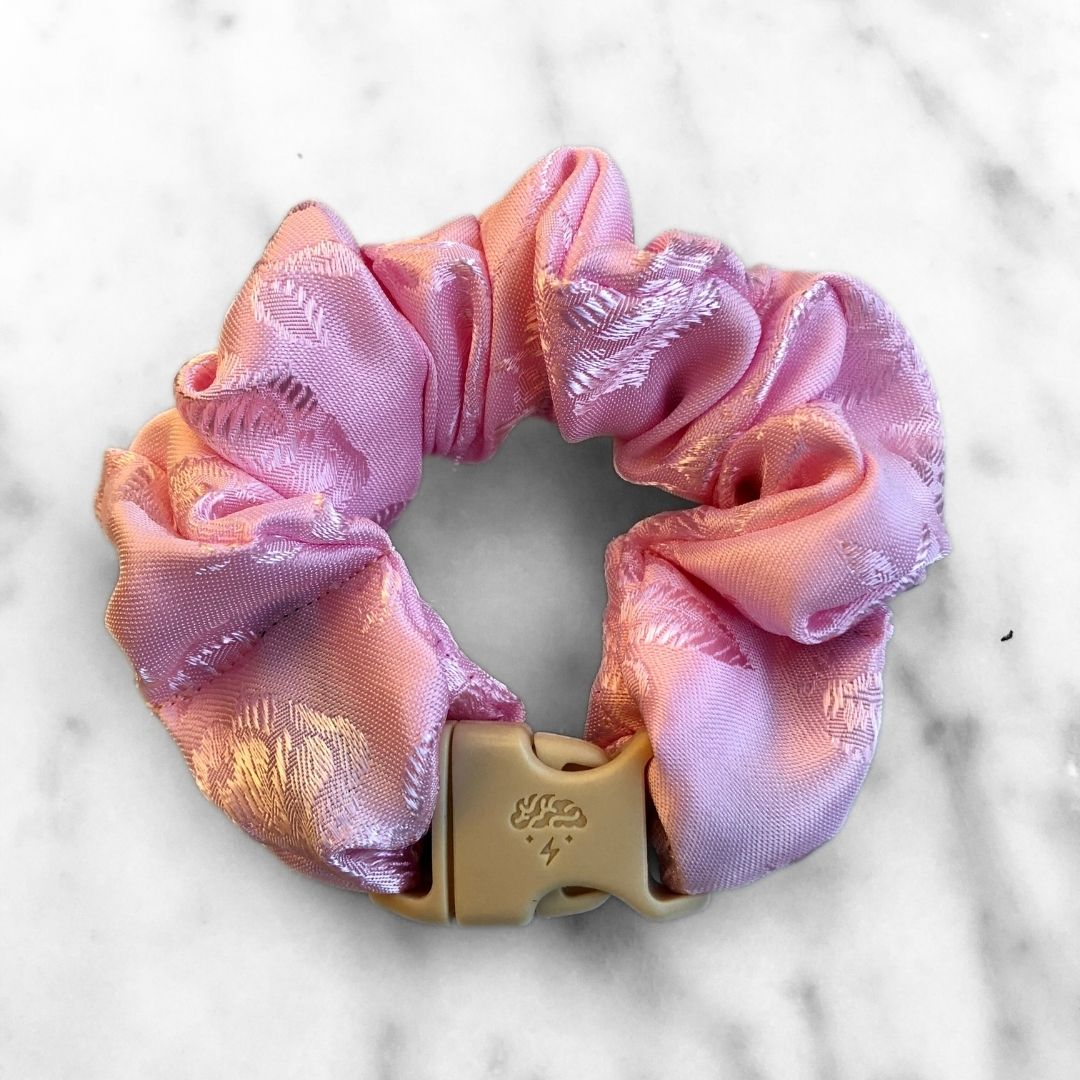 Empress Pink Buckle Scrunchie - Lunar New Year Áo Dài - No Snagging, No Tangles-Empress Pink Buckle Scrunchie - Lunar New Year Áo Dài - No Snagging, No Tangles