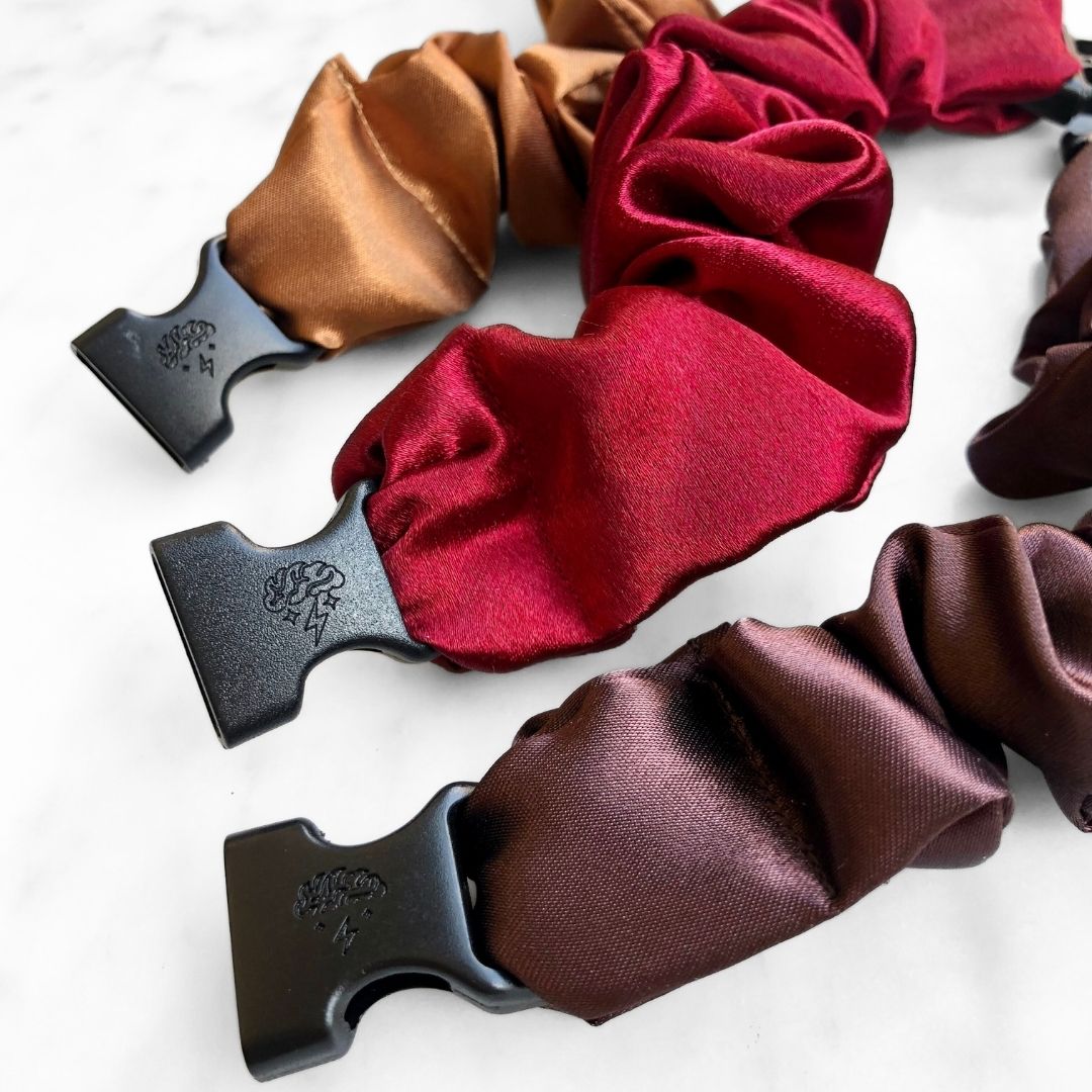 Fall Essentials - 3-Pack Autumn Halloween Buckle Scrunchies - No Snagging, No Tangles-Fall Essentials - 3-Pack Autumn Halloween Buckle Scrunchies - No Snagging, No Tangles