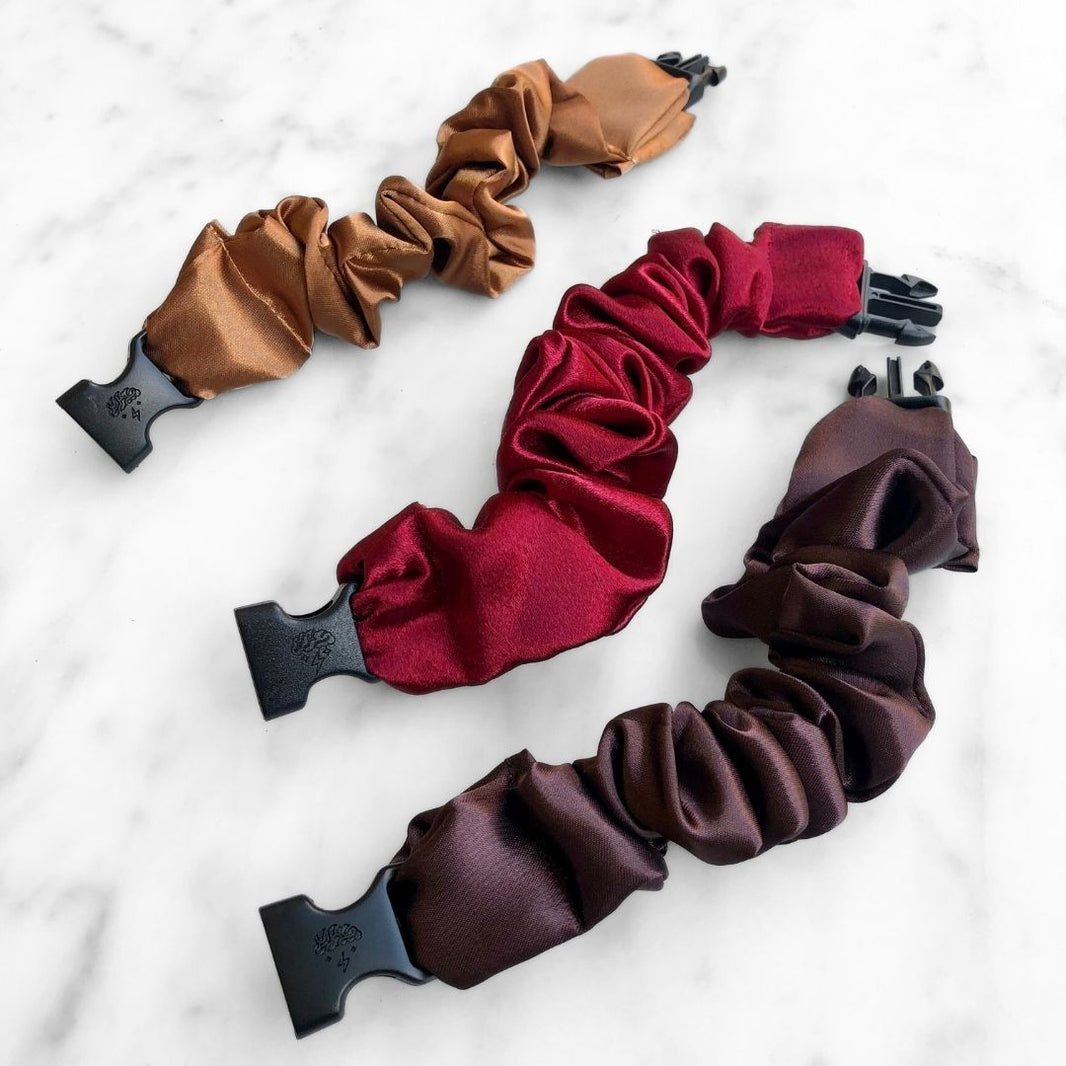 Fall Essentials - 3-Pack Autumn Halloween Buckle Scrunchies - No Snagging, No Tangles-Fall Essentials - 3-Pack Autumn Halloween Buckle Scrunchies - No Snagging, No Tangles