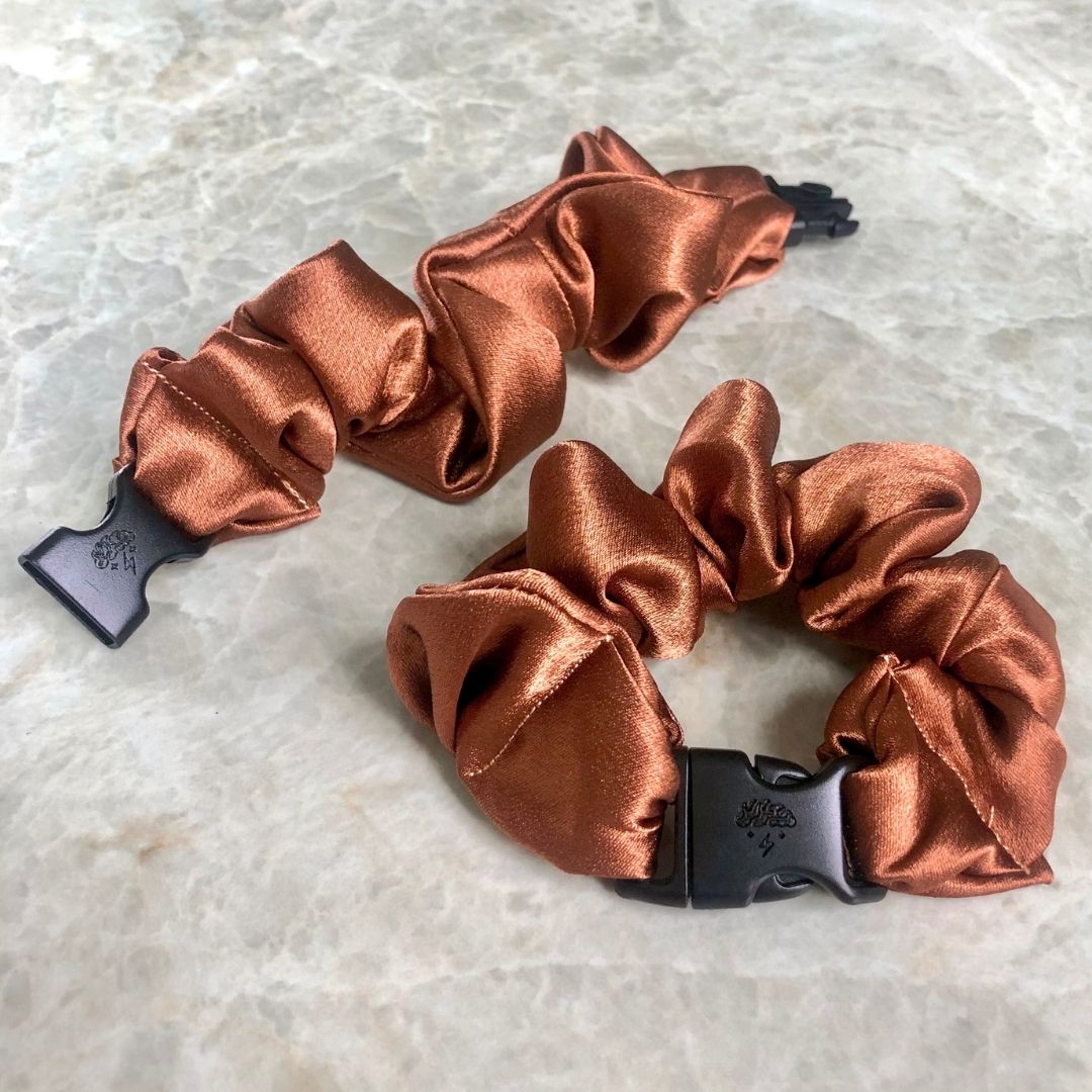 Buckle Scrunchie - Neutral Colors - No Snagging, No Tangles-Buckle Scrunchie - Neutral Colors - No Snagging, No Tangles