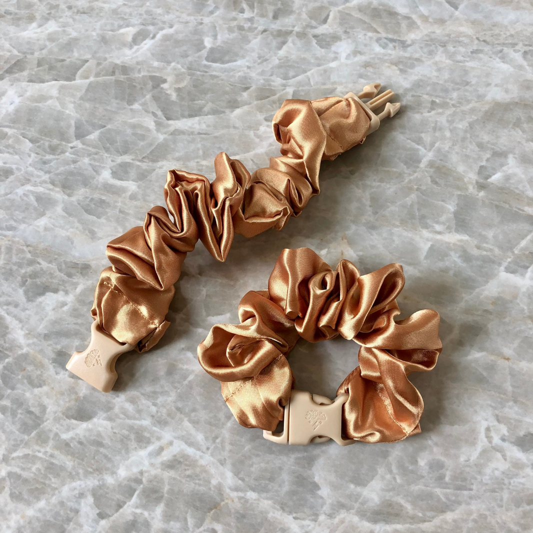 Buckle Scrunchie - Neutral Colors - No Snagging, No Tangles-Buckle Scrunchie - Neutral Colors - No Snagging, No Tangles