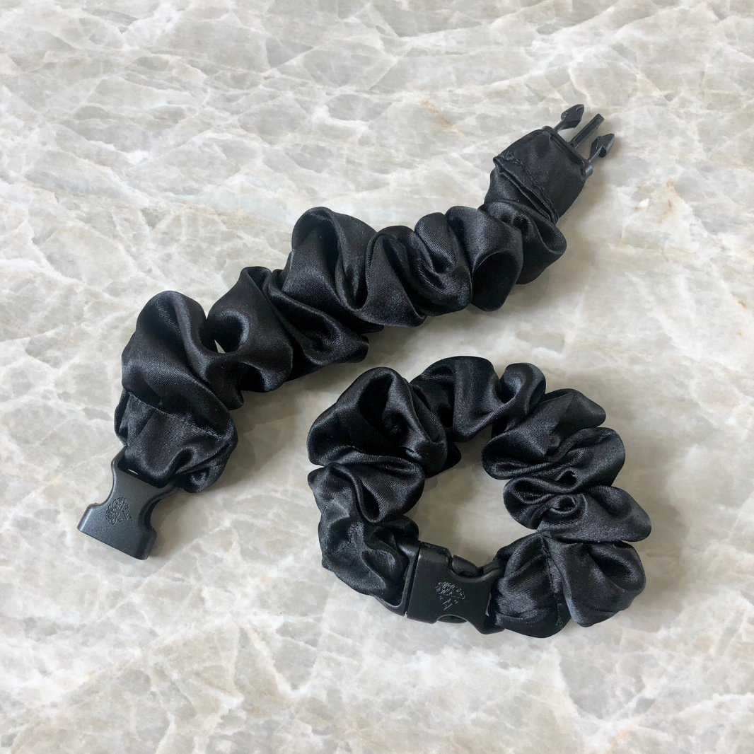 Buckle Scrunchie - Neutral Colors - No Snagging, No Tangles-Buckle Scrunchie - Neutral Colors - No Snagging, No Tangles