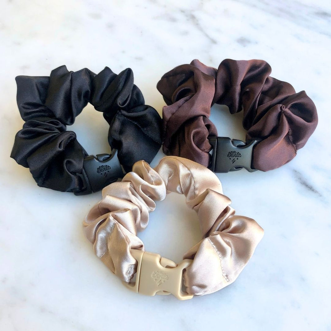 Neutrals Starter Pack - 3-Pack Buckle Scrunchies Bundle - No Snagging, No Tangles-Neutrals Starter Pack - 3-Pack Buckle Scrunchies Bundle - No Snagging, No Tangles