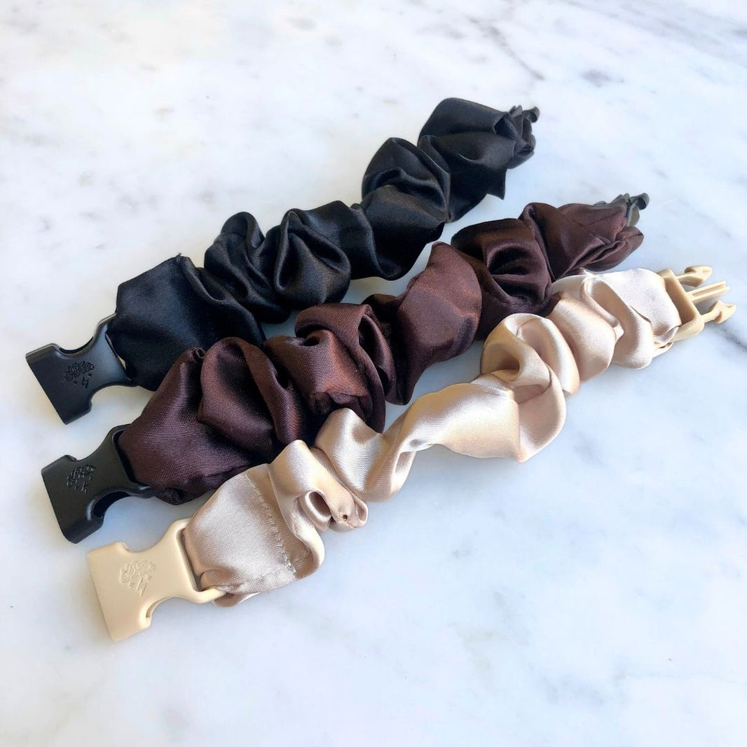 Neutrals Starter Pack - 3-Pack Buckle Scrunchies Bundle - No Snagging, No Tangles-Neutrals Starter Pack - 3-Pack Buckle Scrunchies Bundle - No Snagging, No Tangles