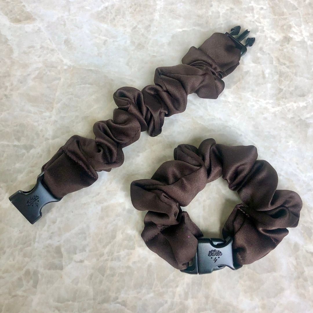 Buckle Scrunchie - Neutral Colors - No Snagging, No Tangles-Buckle Scrunchie - Neutral Colors - No Snagging, No Tangles