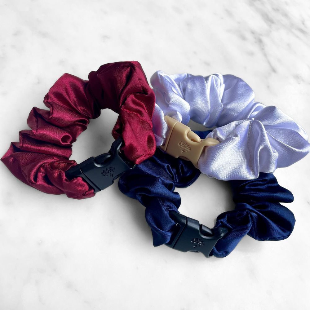 USA Patriotic Red White Blue - 3-Pack Buckle Scrunchies Bundle - No Snagging, No Tangles-USA Patriotic Red White Blue - 3-Pack Buckle Scrunchies Bundle - No Snagging, No Tangles