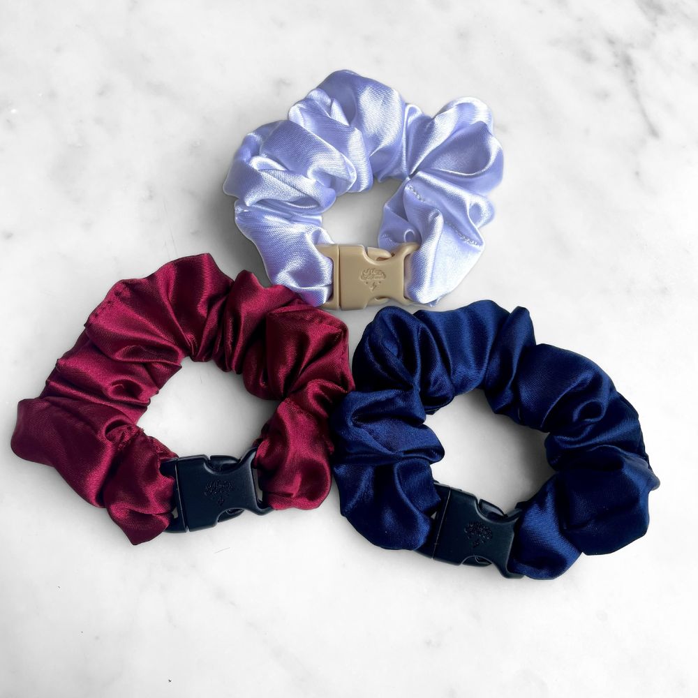 USA Patriotic Red White Blue - 3-Pack Buckle Scrunchies Bundle - No Snagging, No Tangles-USA Patriotic Red White Blue - 3-Pack Buckle Scrunchies Bundle - No Snagging, No Tangles