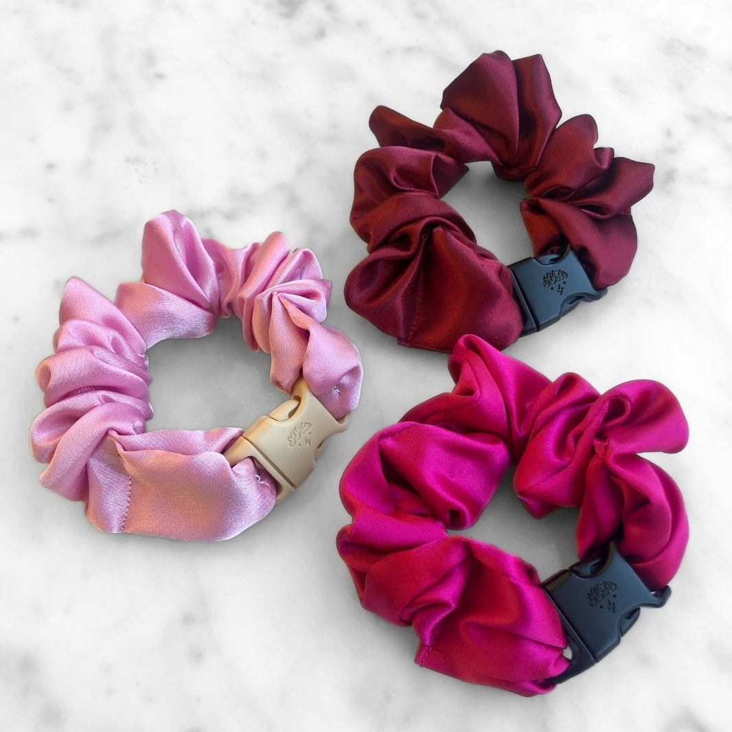 Valentine's Day Gift Set Bundle - 3-Pack Buckle Scrunchies - No Snagging, No Tangles-Valentine's Day Gift Set Bundle - 3-Pack Buckle Scrunchies - No Snagging, No Tangles