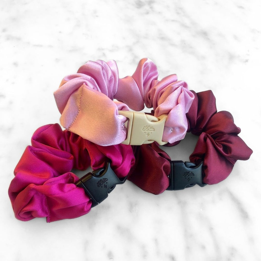Valentine's Day Gift Set Bundle - 3-Pack Buckle Scrunchies - No Snagging, No Tangles-Valentine's Day Gift Set Bundle - 3-Pack Buckle Scrunchies - No Snagging, No Tangles