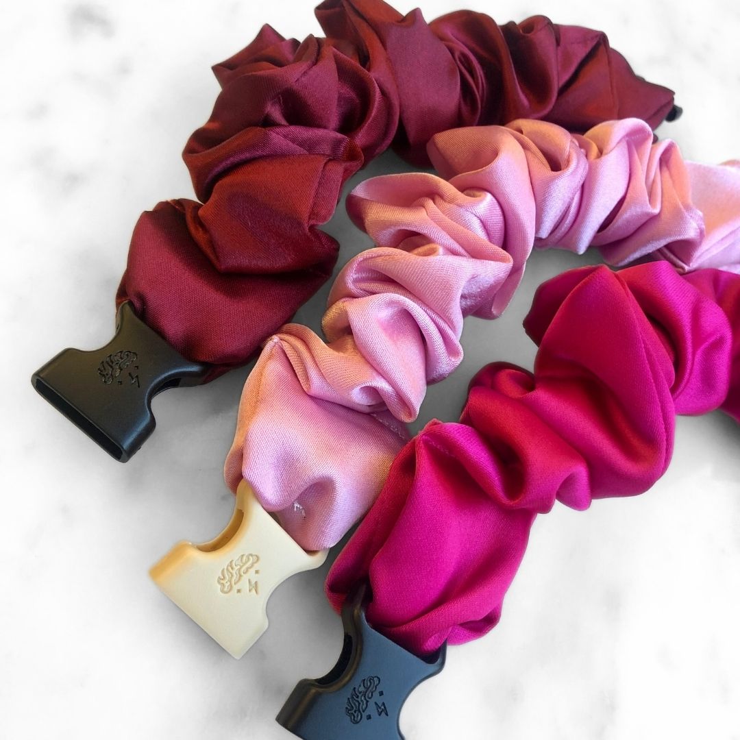 Valentine's Day Gift Set Bundle - 3-Pack Buckle Scrunchies - No Snagging, No Tangles-Valentine's Day Gift Set Bundle - 3-Pack Buckle Scrunchies - No Snagging, No Tangles