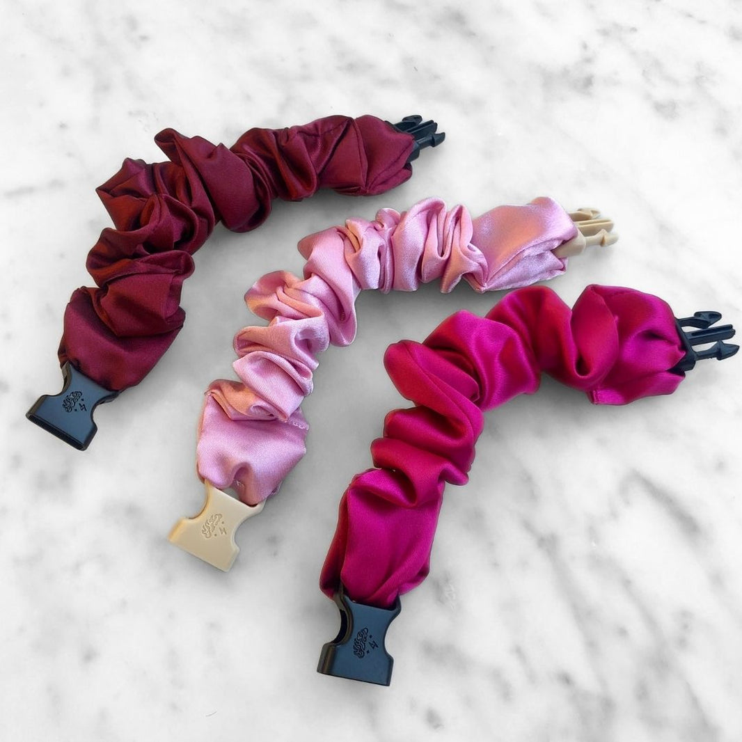 Valentine's Day Gift Set Bundle - 3-Pack Buckle Scrunchies - No Snagging, No Tangles-Valentine's Day Gift Set Bundle - 3-Pack Buckle Scrunchies - No Snagging, No Tangles