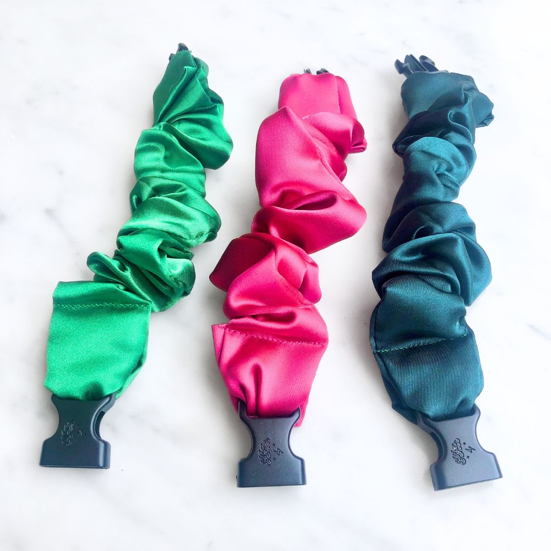 Watermelon Mix - 3-Pack Vibrant Buckle Scrunchies Bundle - No Snagging, No Tangles-Watermelon Mix - 3-Pack Vibrant Buckle Scrunchies Bundle - No Snagging, No Tangles