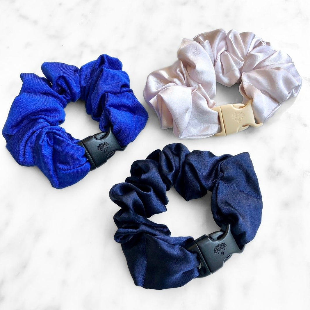 Winter Wonderland Bundle - 3-Pack Hanukkah Holiday Buckle Scrunchies - No Snagging, No Tangles-Winter Wonderland Bundle - 3-Pack Hanukkah Holiday Buckle Scrunchies - No Snagging, No Tangles