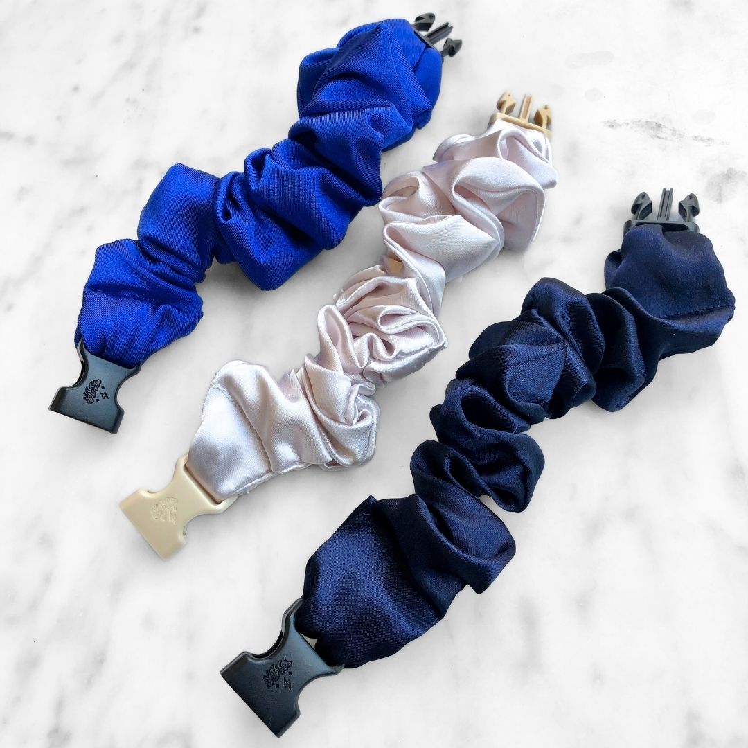 Winter Wonderland Bundle - 3-Pack Hanukkah Holiday Buckle Scrunchies - No Snagging, No Tangles-Winter Wonderland Bundle - 3-Pack Hanukkah Holiday Buckle Scrunchies - No Snagging, No Tangles