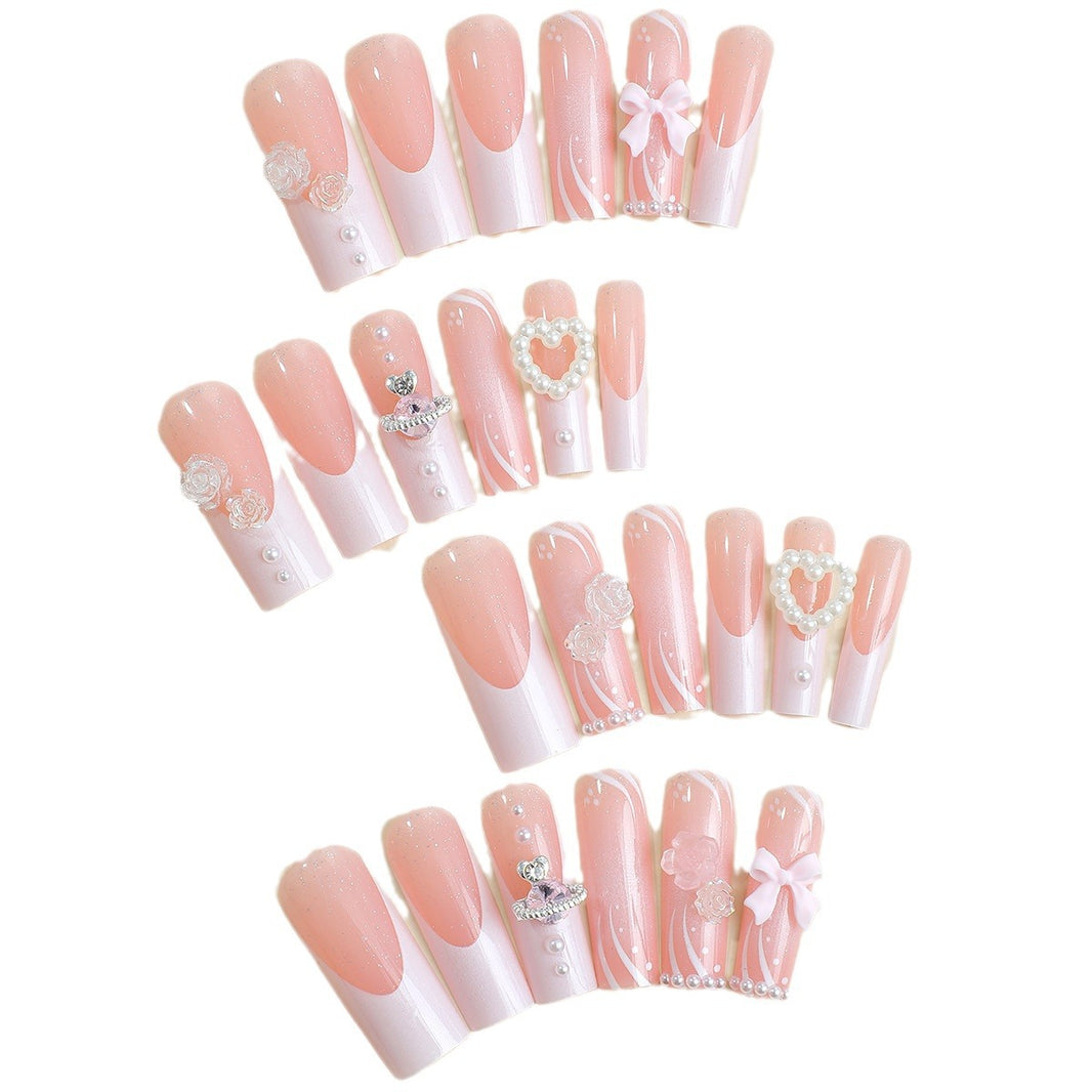 Fashion Personality Flower Bow Tie Nails-cd335c6fb5ea0e348887704f0d7e580e