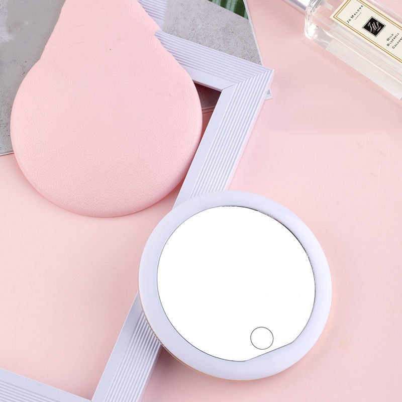 Make-up Mirror With Light To Carry Hand-held Vanity Mirror-3c25856e14b7fb064df621c406606f65