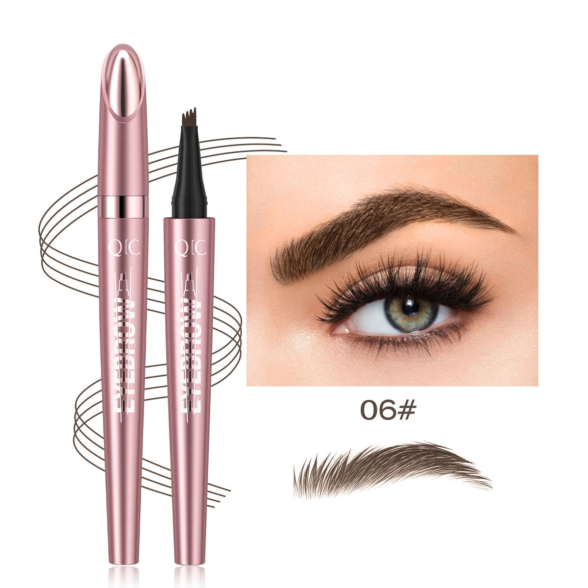 Waterproof And Smooth Not Smudge Four-fork Liquid Eyebrow Pencil-3bacb7e5e36910fd399932a325355c4c