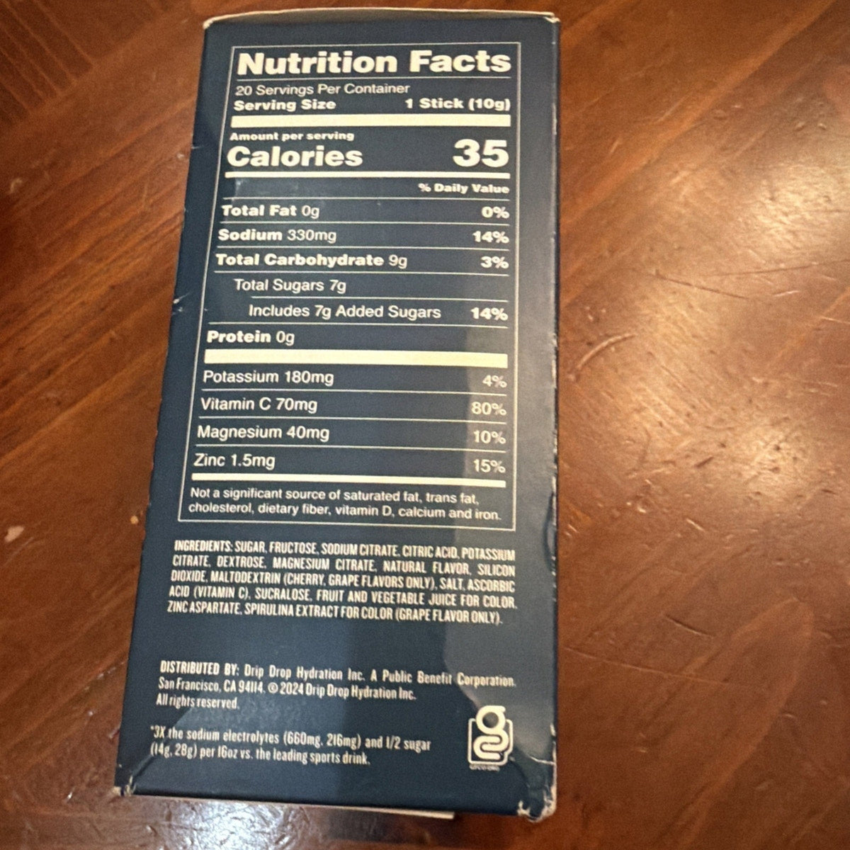 DripDrop Fast Hydration Electrolyte Drink Mix Juicy Variety 20 Packs Exp: 7/28-DripDrop Fast Hydration Electrolyte Drink Mix Juicy Variety 20 Packs Exp: 7/28
