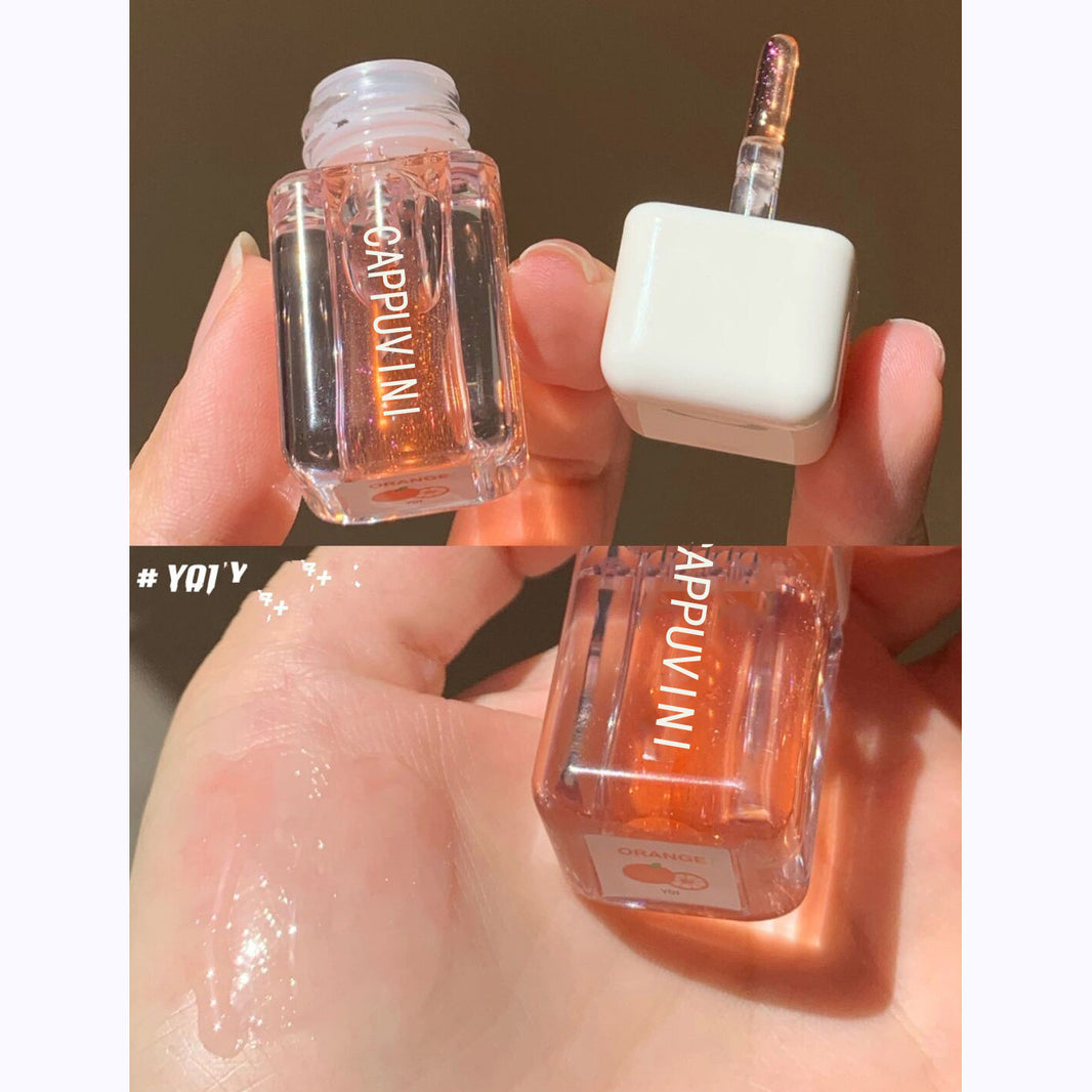Small Square Lip Gloss Transparent Lip Gloss Glass Moisturizing And Nourishing Mirror Lip Lacquer-a41bb8d9a135a665fbe9858fa2dfde83