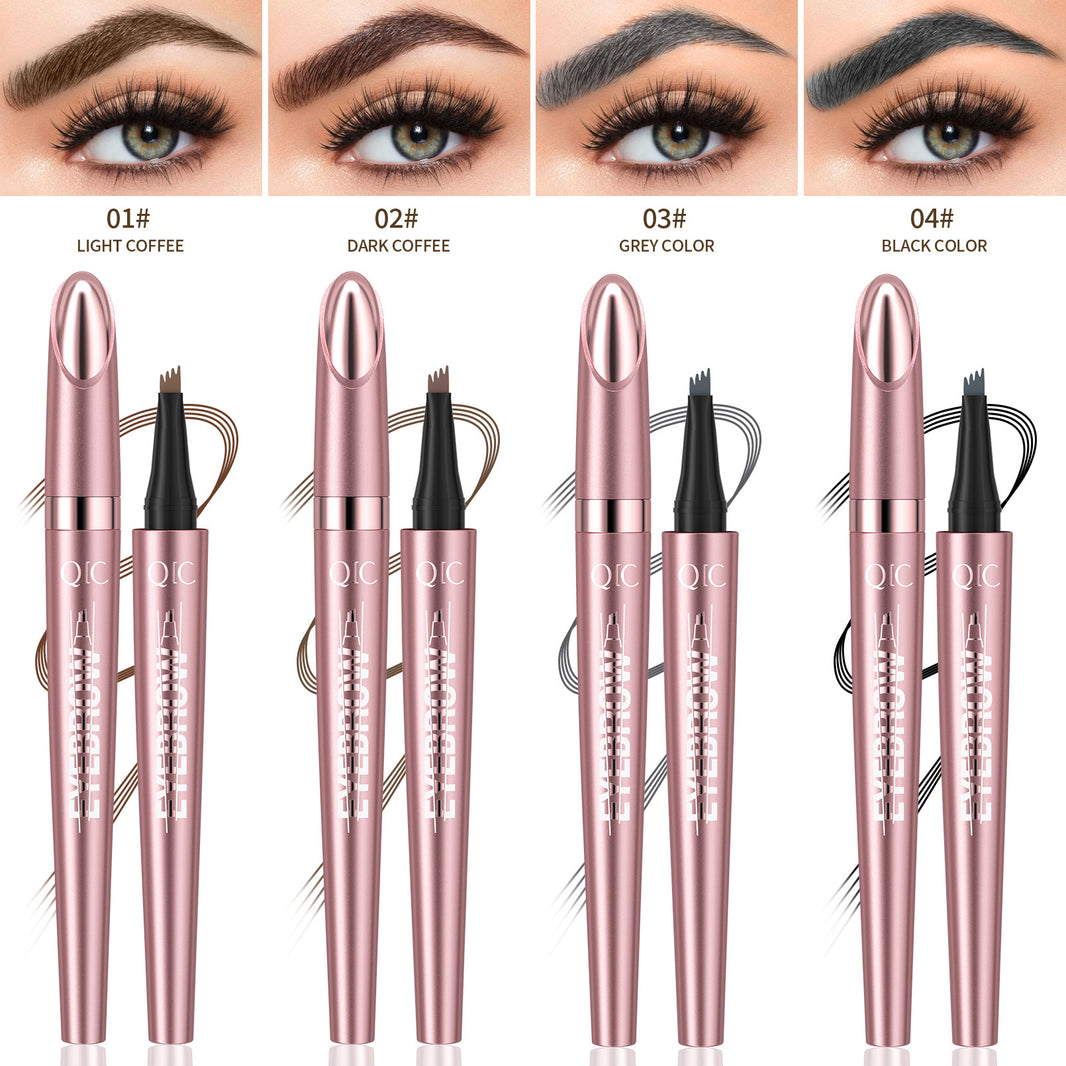 Waterproof And Smooth Not Smudge Four-fork Liquid Eyebrow Pencil-e4420b996d755bc5c8e98435fe3eeefa