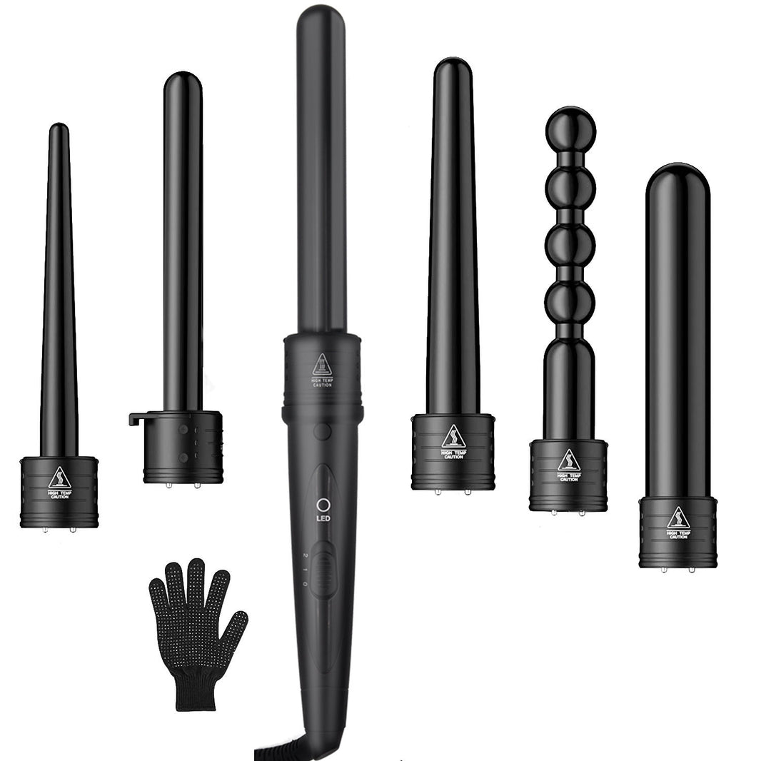 Multifunction Fast Heating Hair Curler 6in1 Interchangeable Ceramic Hair Styling Crimper Curling Roll Wand Hair Curler Iron Sets-c0228b0c4e307f6671432f876de5dc30