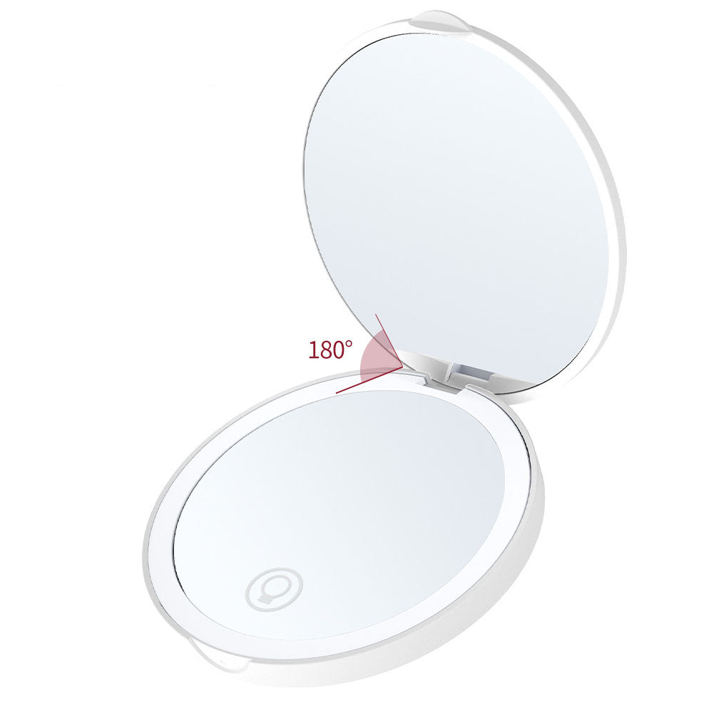 Portable Folding Led Luminous With 2X Amplification Rechargeable Portable Led Make-up Mirror-f7048970bcbec0e89d33329d3ca5519d