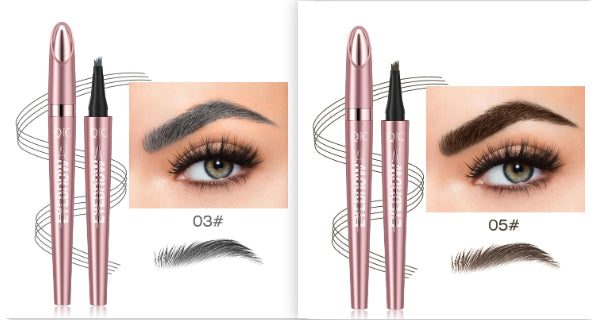 Waterproof And Smooth Not Smudge Four-fork Liquid Eyebrow Pencil-b538bed01b6483602978c221926ba31e